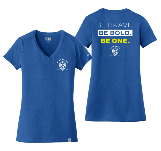 Sting 22 Brave.Bold.One. New Era Ladies V-Neck Tee