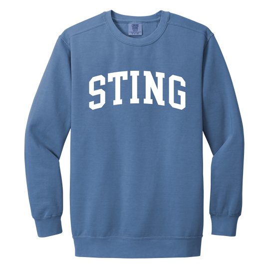 Sting College Print Comfort Colors �� Crewneck Sweatshirt
